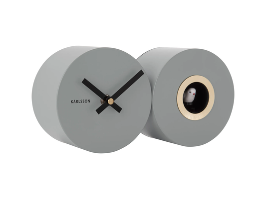 Karlsson Duo Cuckoo Clock - Matte Grey