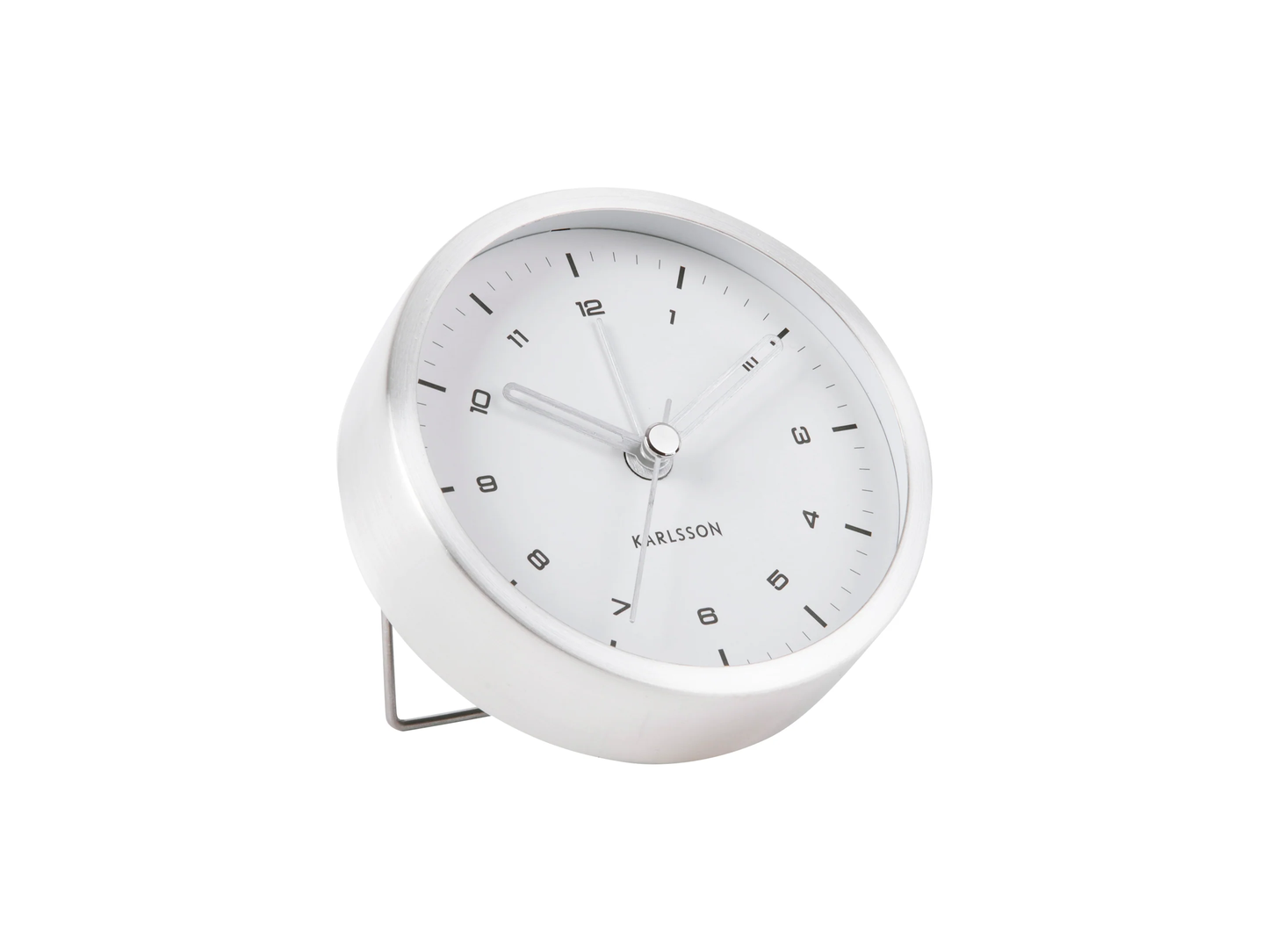 Karlsson Tinge Alarm Clock - Silver/White