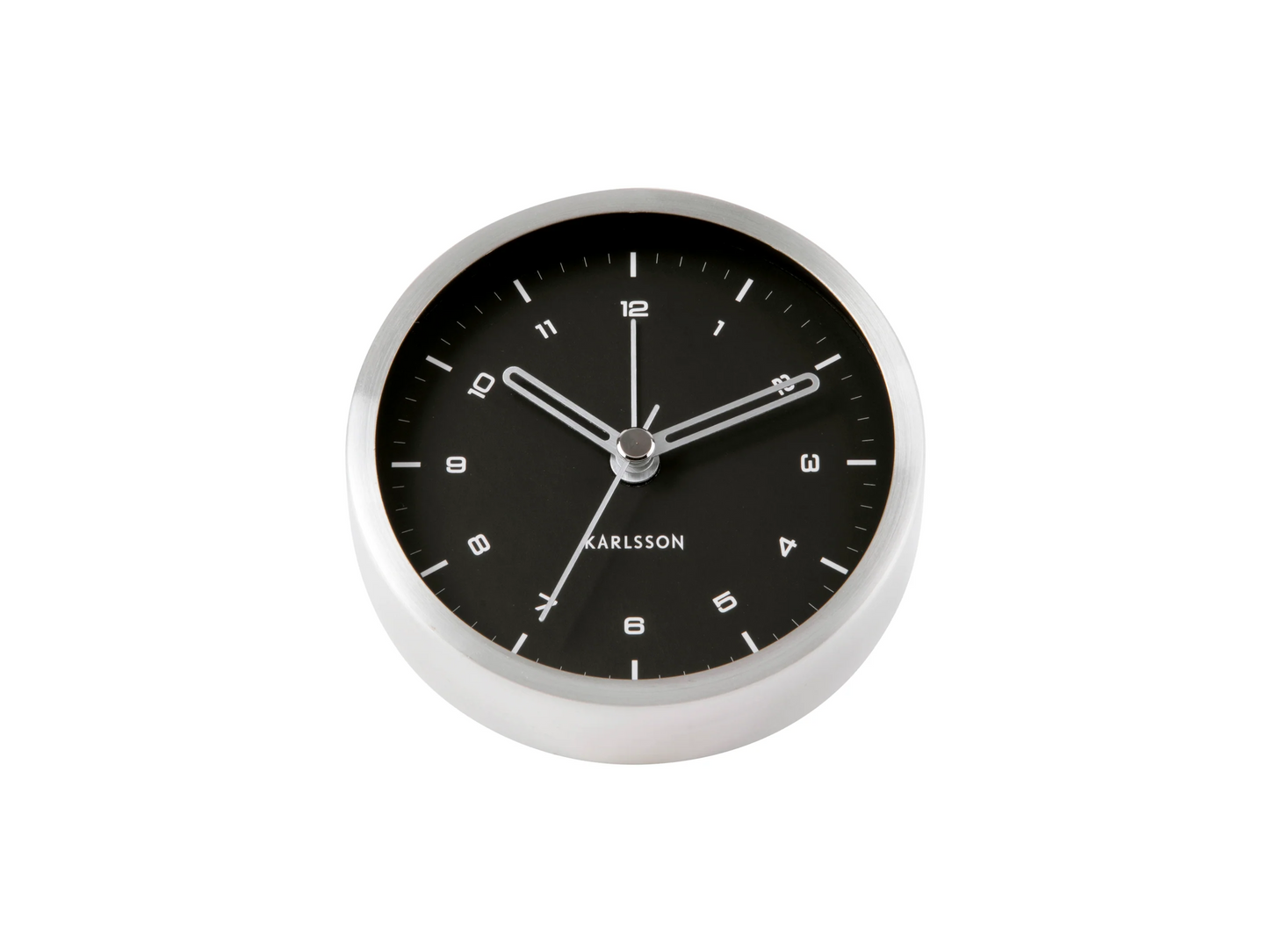 Karlsson Tinge Alarm Clock - Silver/Black