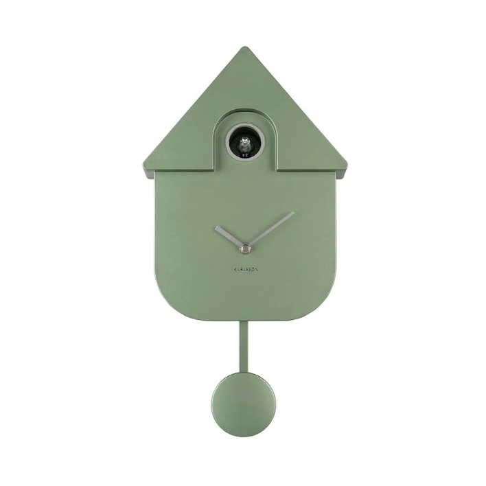 Karlsson Modern Cuckoo Clock - Metallic Green