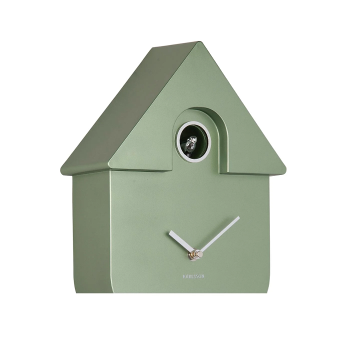 Karlsson Modern Cuckoo Clock - Metallic Green