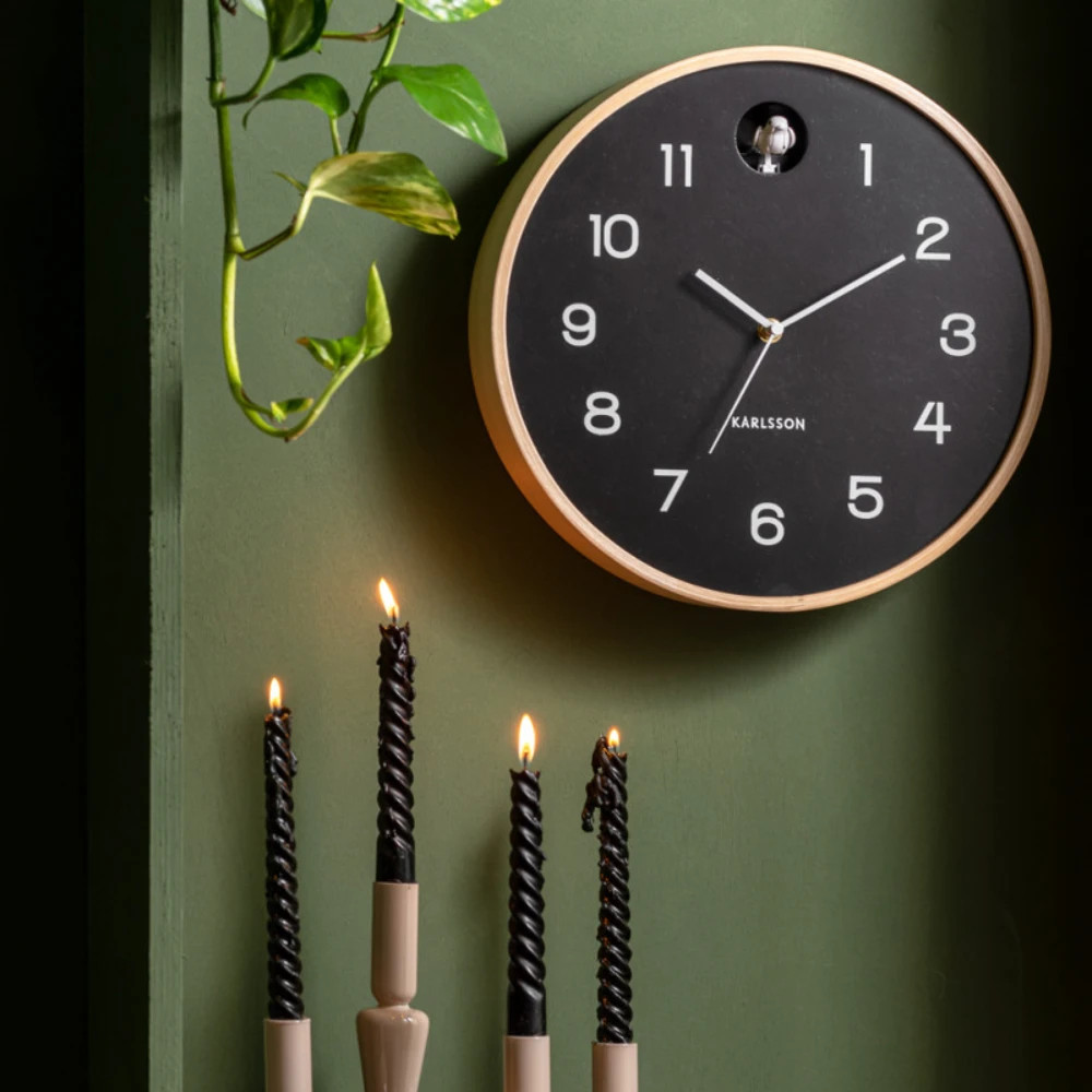 Karlsson Natural Cuckoo Clock - Black
