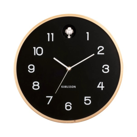 Karlsson Natural Cuckoo Clock - Black