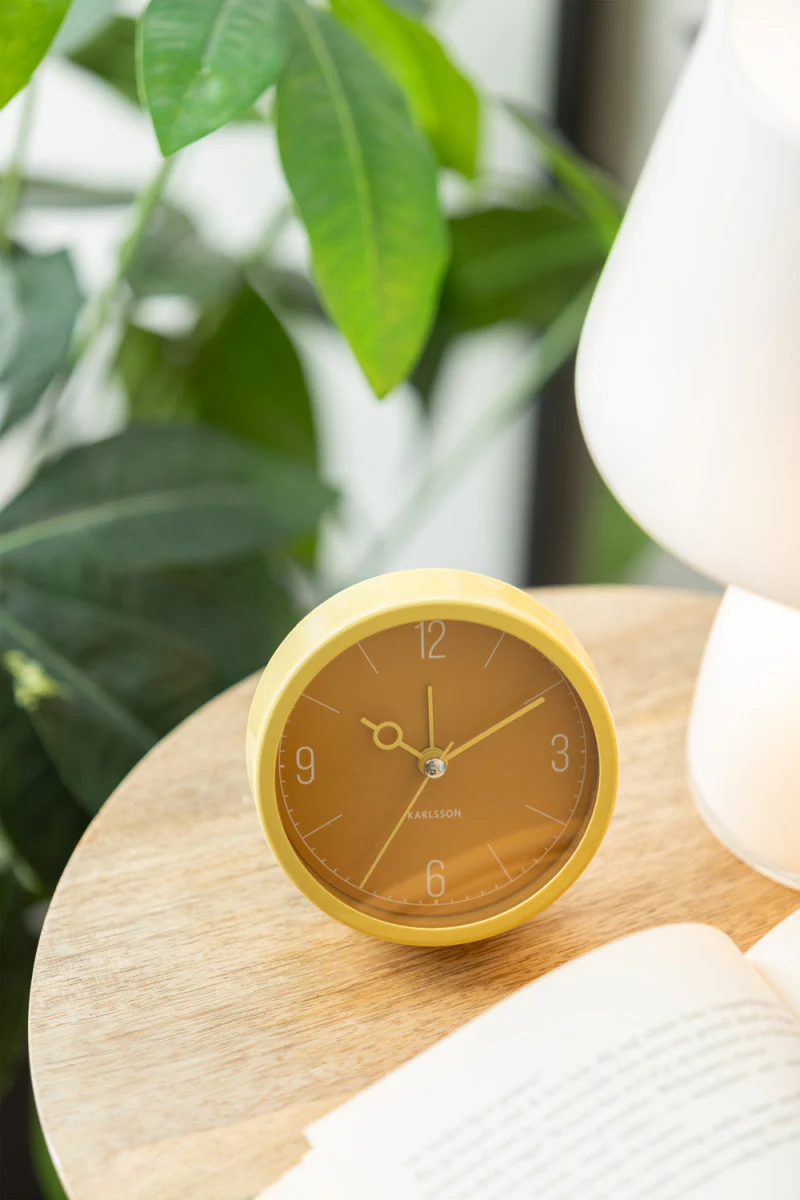 Karlsson Monocle Alarm Clock - Ochre Yellow
