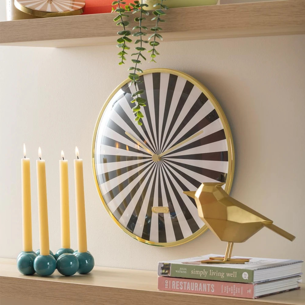 Karlsson Candy Swirl Wall Clock - Black