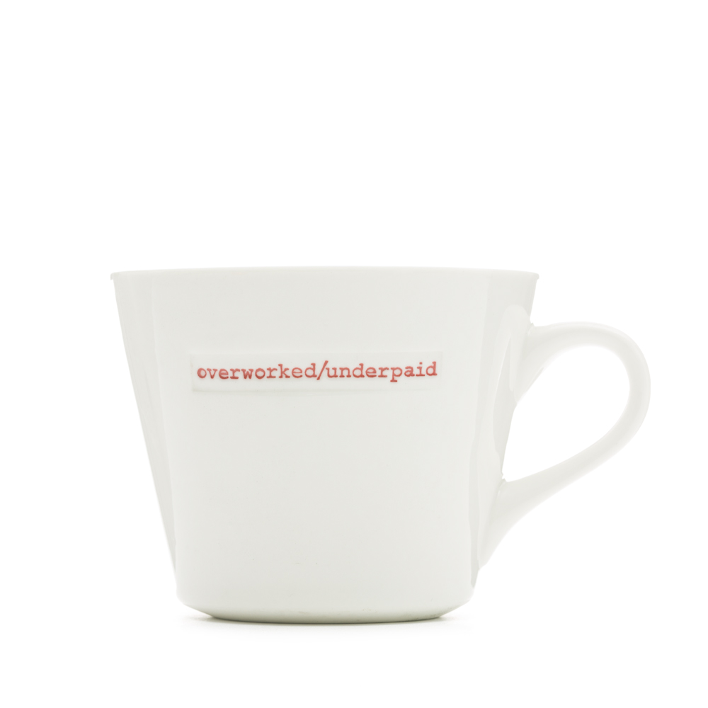 Keith Brymer Jones Mug - Overworked/Underpaid