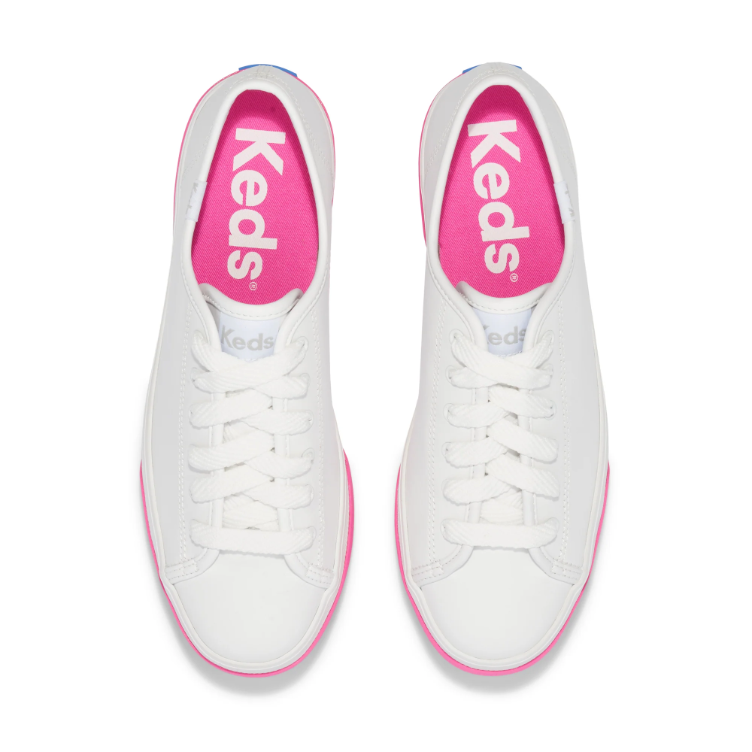 Keds Triple Up Leather Sneaker - White/Pink