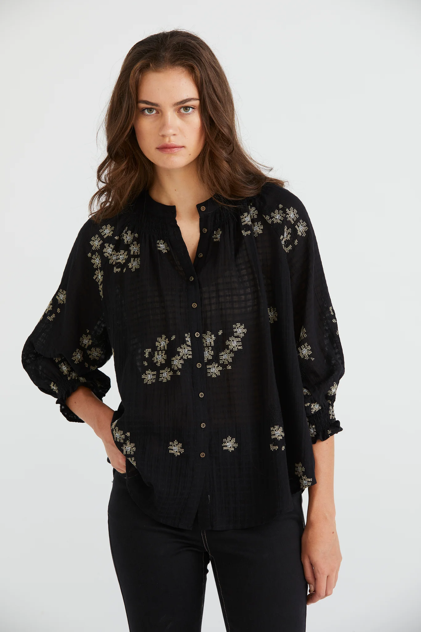 Lania The Label Flora Shirt - Black