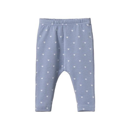 Nature Baby Leggings - Hearts Bluebelle Print