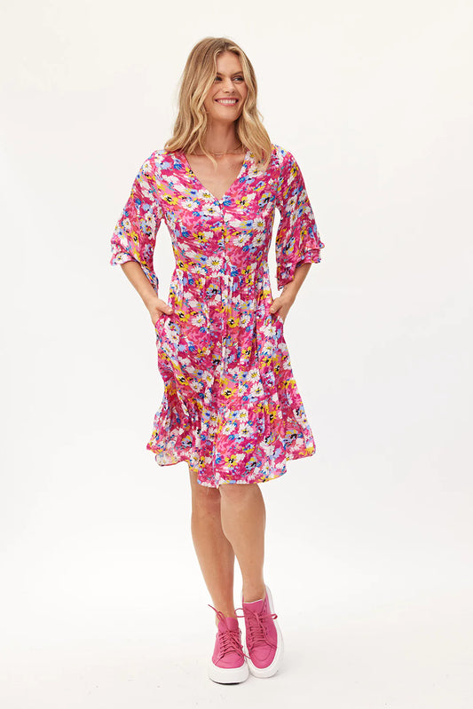 Lemon Tree Malaya Dress - Pink Print