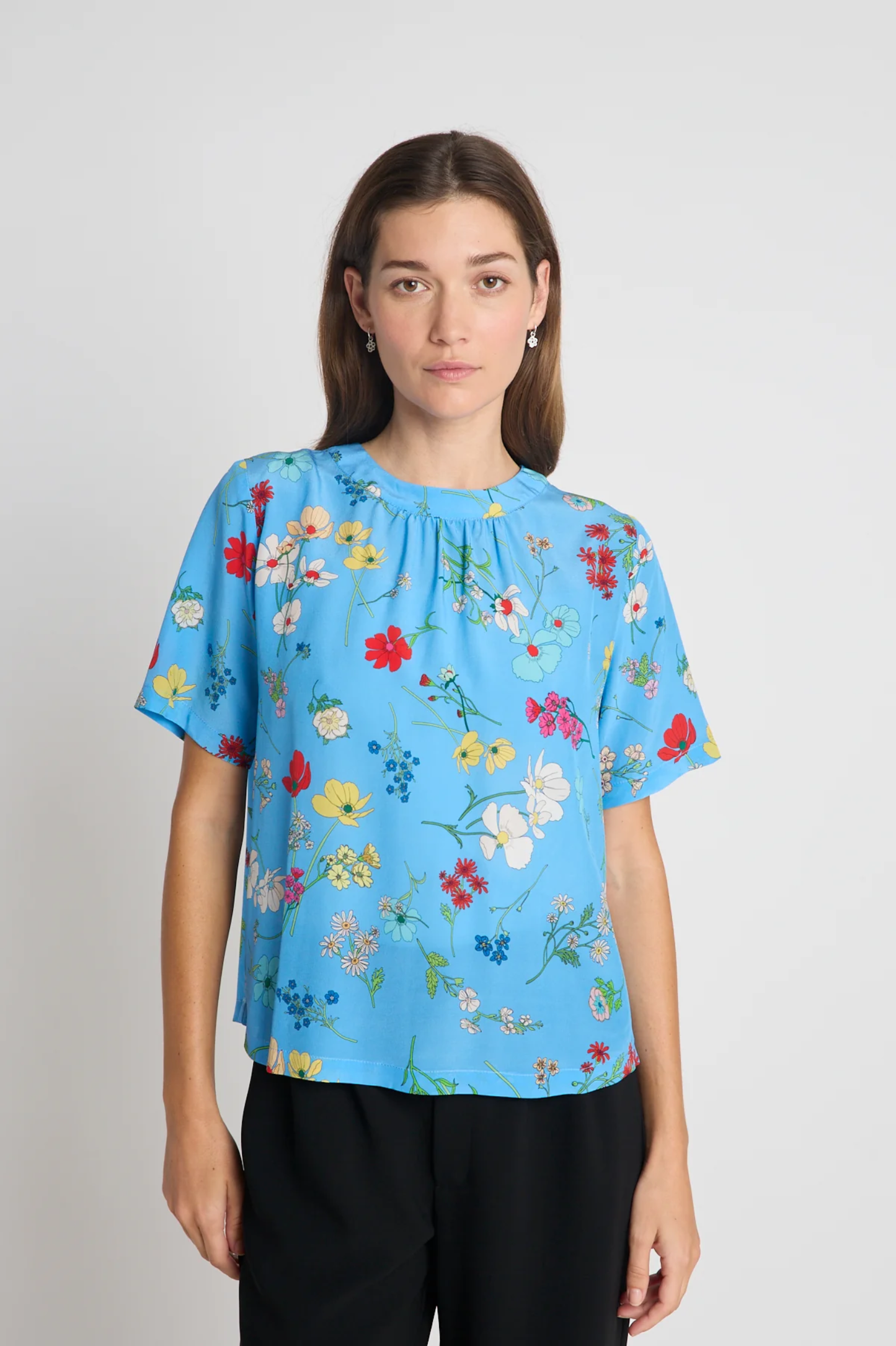 Twenty-Seven Names Say It With Flowers Tee - Blue Floral
