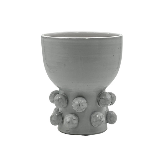 Le Forge Terracotta Ball Planter - White - 26cm