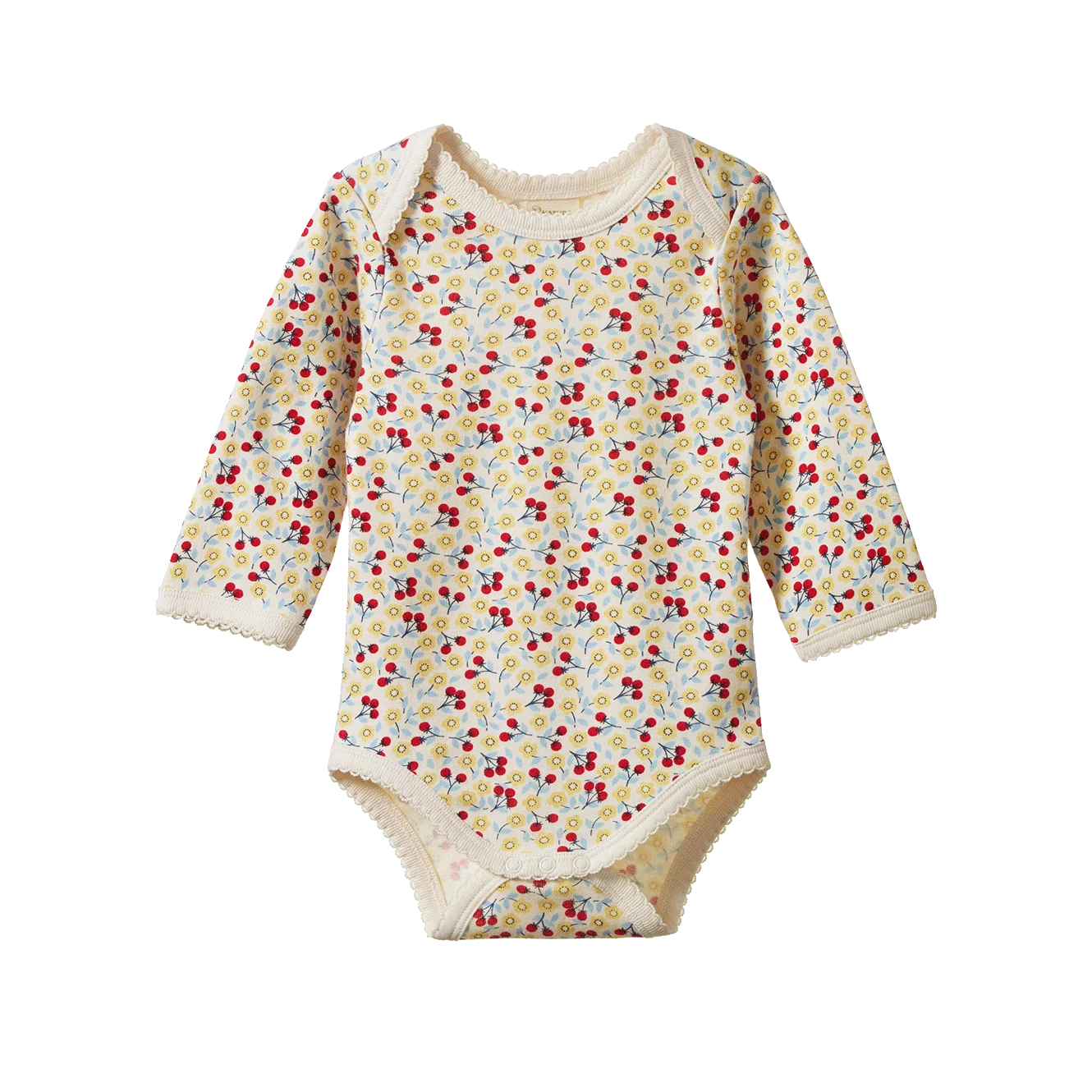 Nature Baby Long Sleeve Bodysuit - Kitchen Garden Print