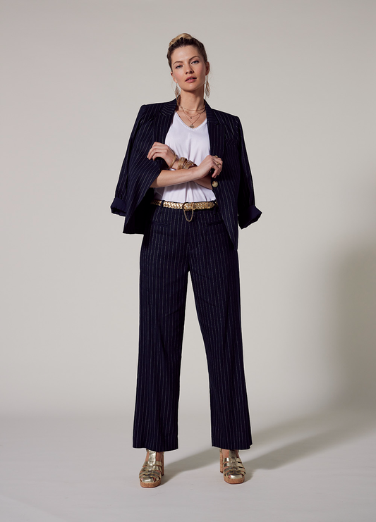 Loobie's Story Revelry Pant - Indigo Stripe