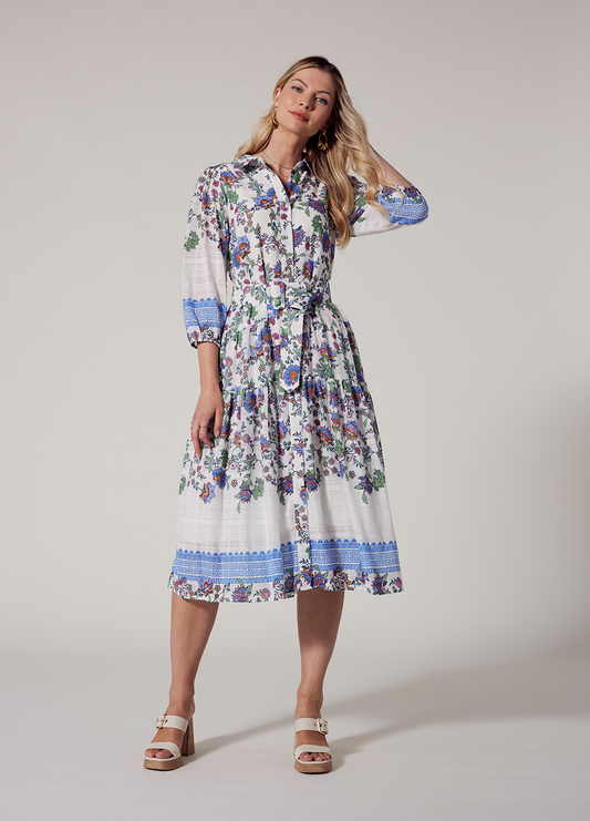 Loobie's Story Calliope Shirt Dress - White Multi