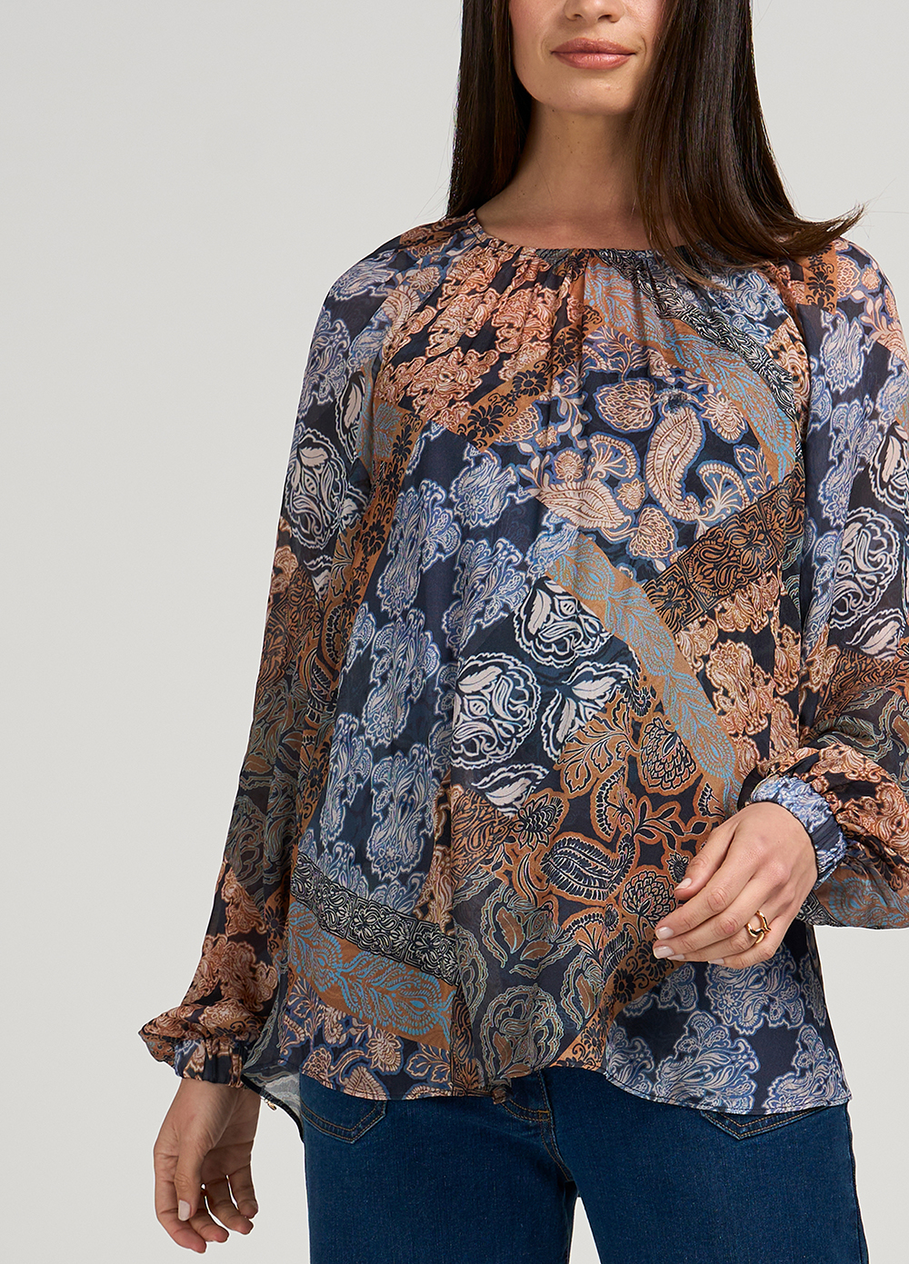 Loobie's Story Byzantium Top - Indigo Multi
