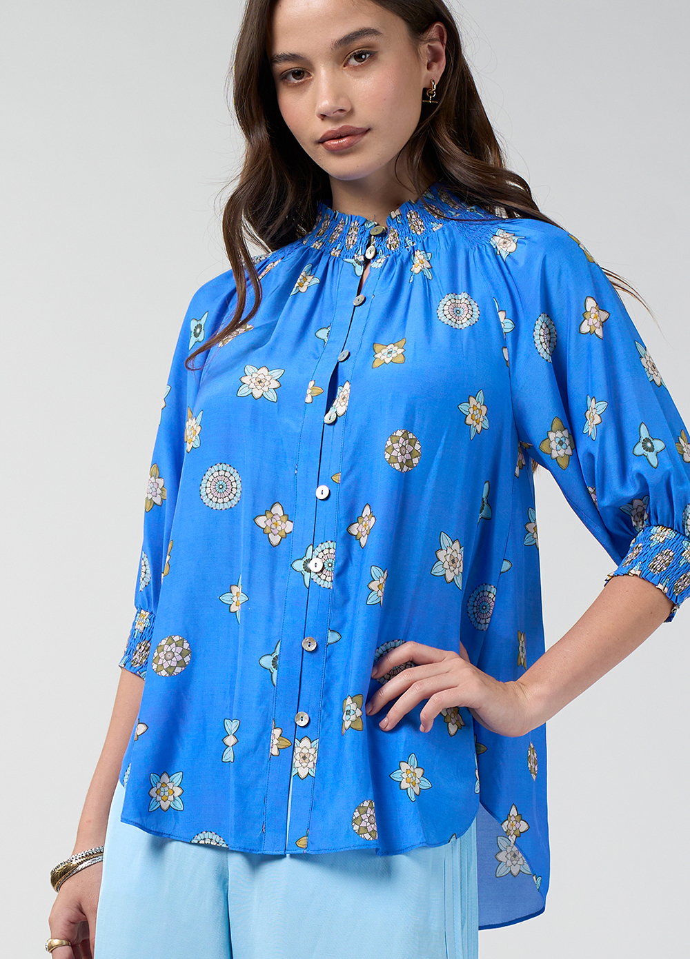 Loobie's Story Dambulla Shirt - Azure Multi