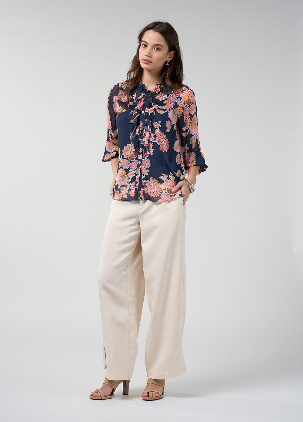 Loobie's Story Mirissa Blouse - Indigo Multi