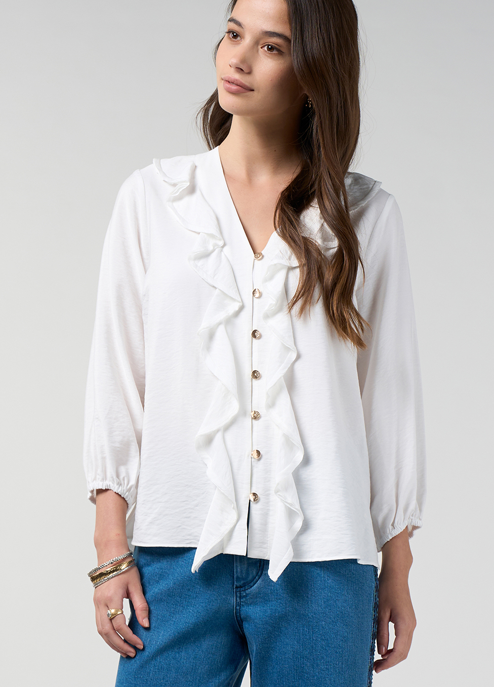 Loobie's Story Priya Shirt - Silk White