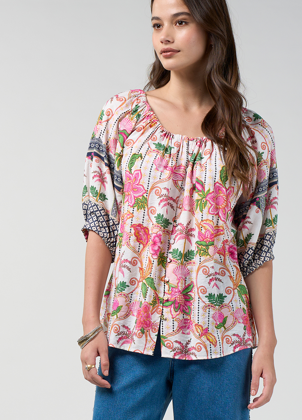 Loobie's Story Kandy Top - Silk White Multi