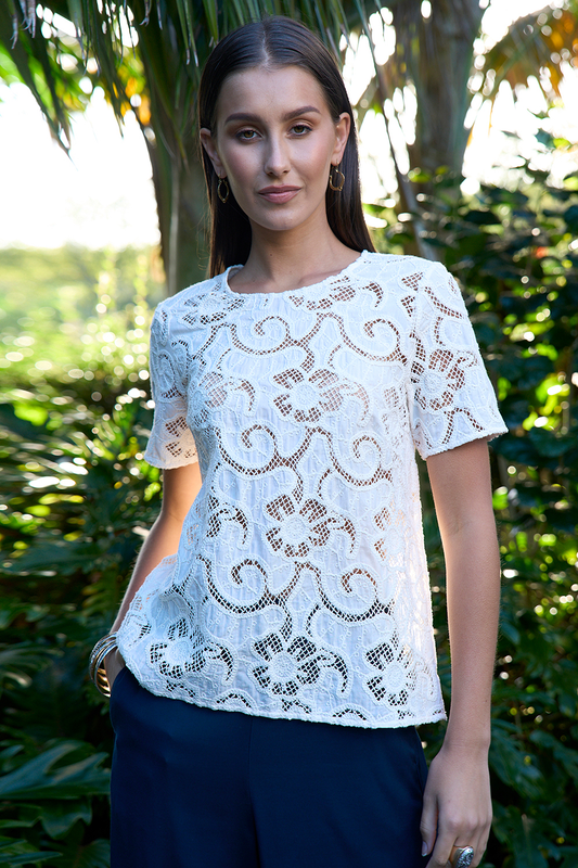 Loobie's Story Moonstone Top - Silk White