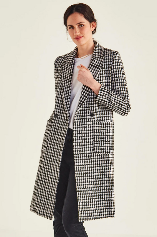 Lemon Tree Jude Coat - Houndstooth