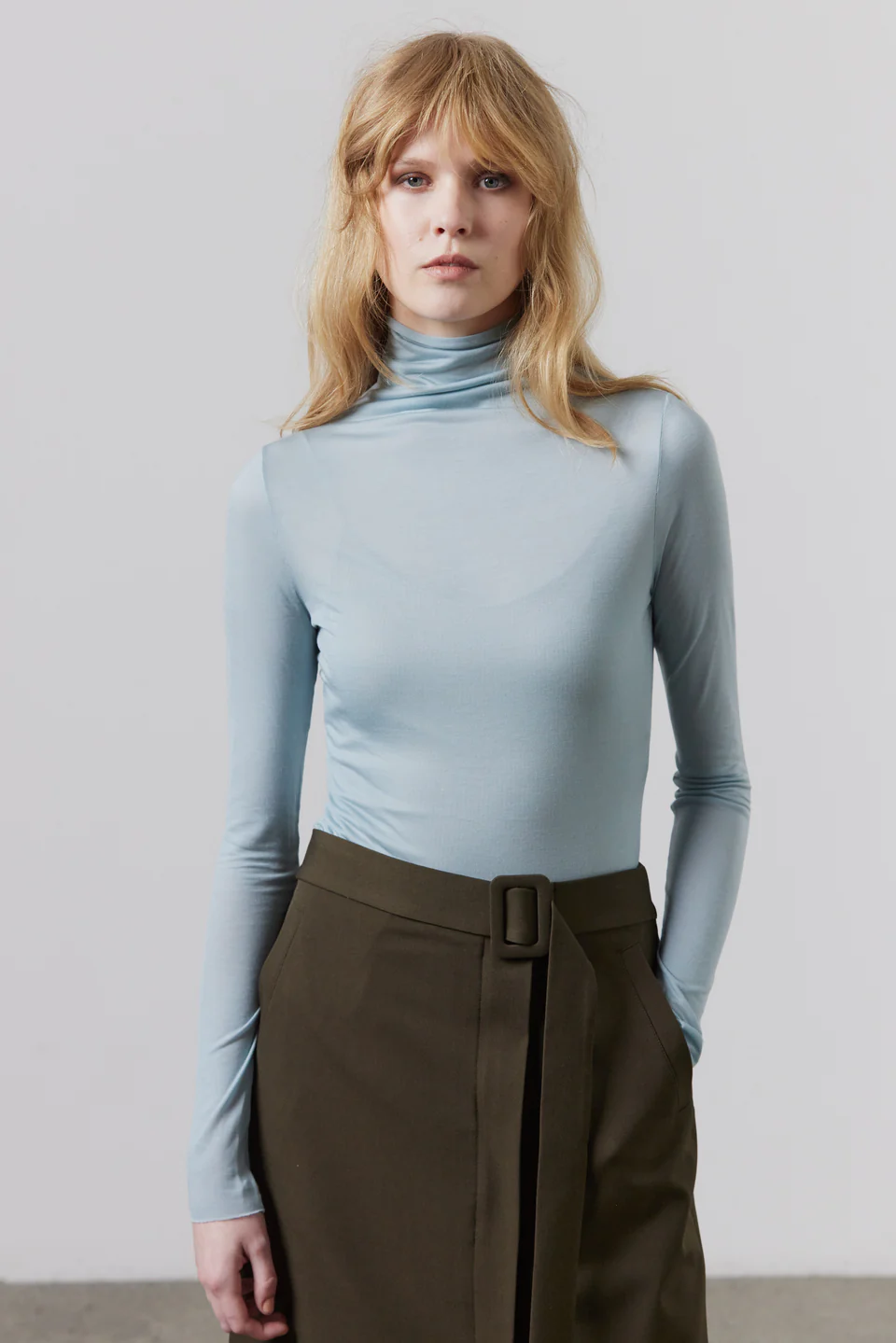 Laing Tencel Layering Polo - Pale Cerulean