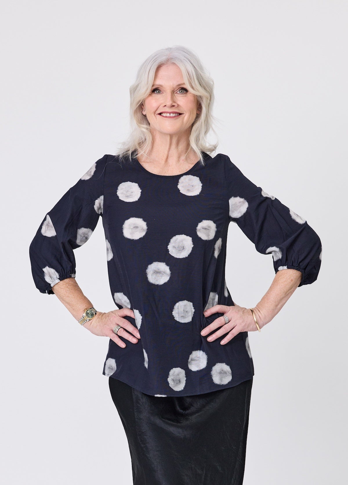 Lemon Tree Annette Top - Black Dot