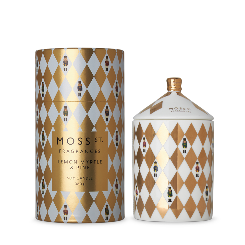 Moss St. Ceramic Large Candle 360g - Lemon Myrtle & Pine