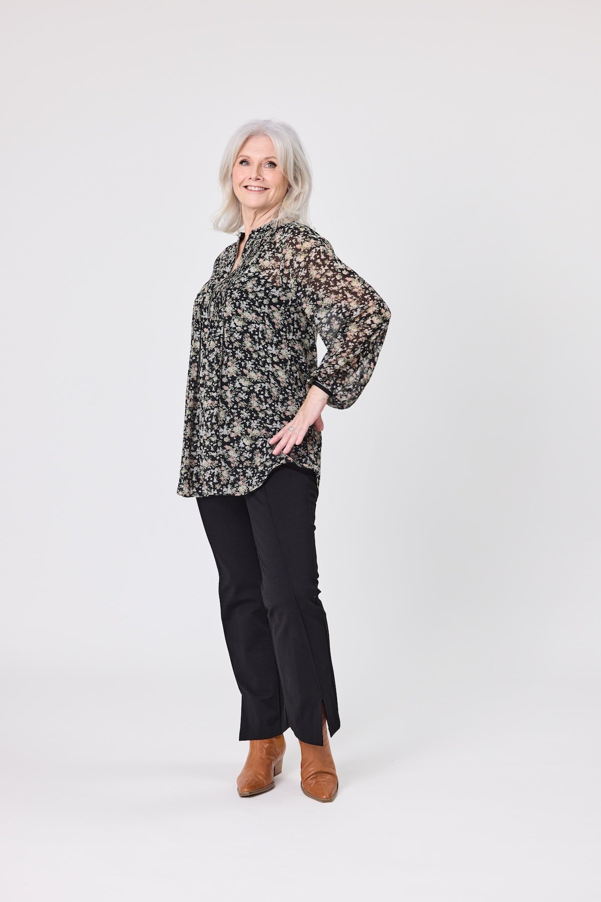 Lemon Tree Liz Top & Singlet - Bouquet Print