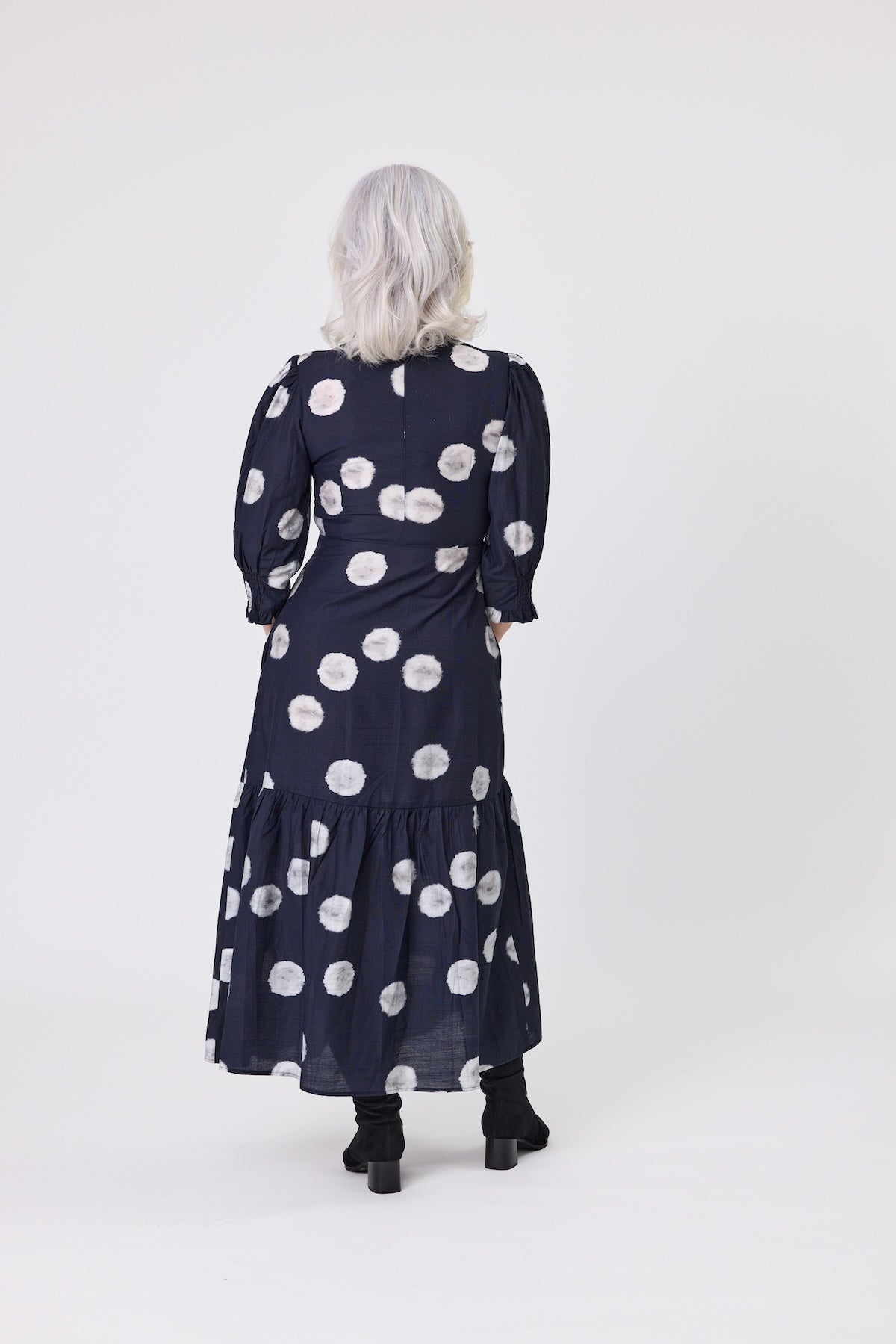 Lemon Tree April Dress - Black Dot