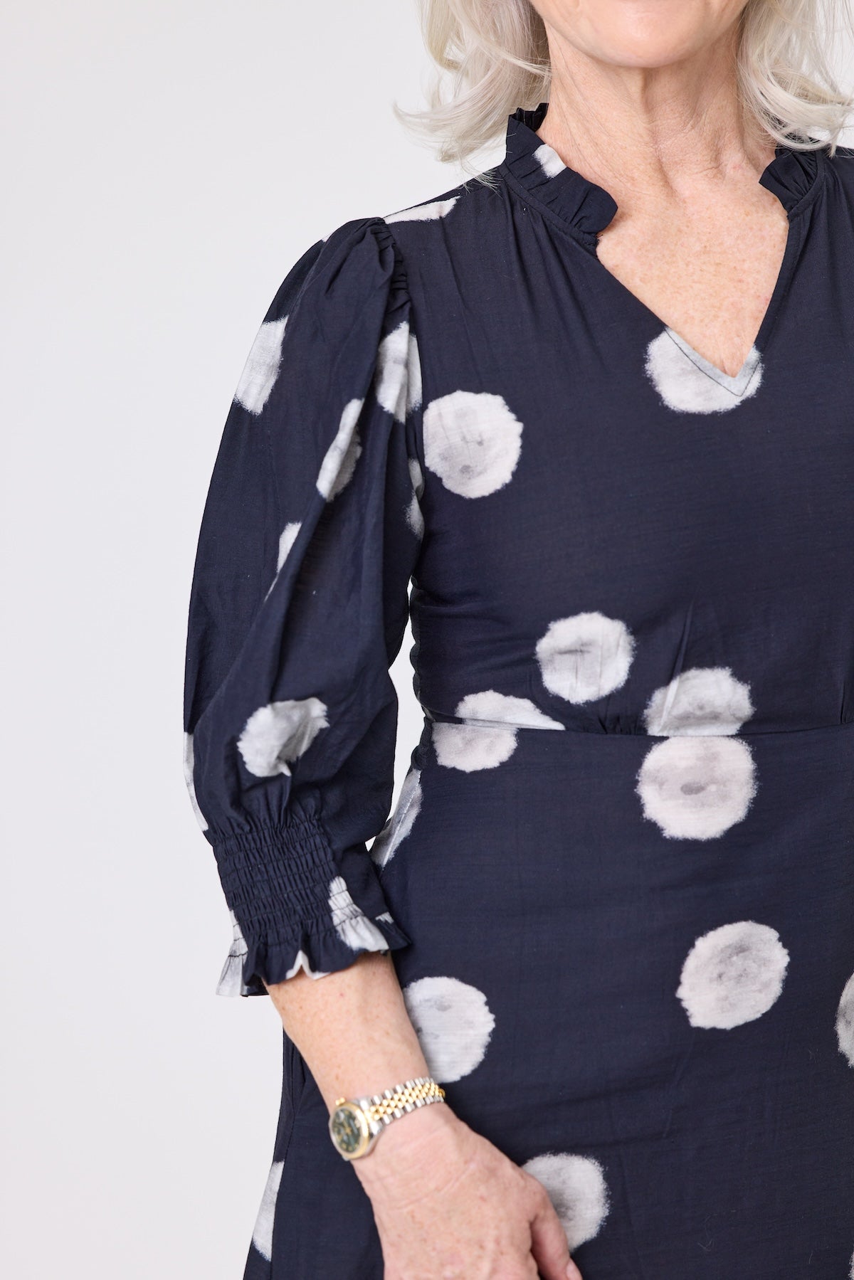 Lemon Tree April Dress - Black Dot