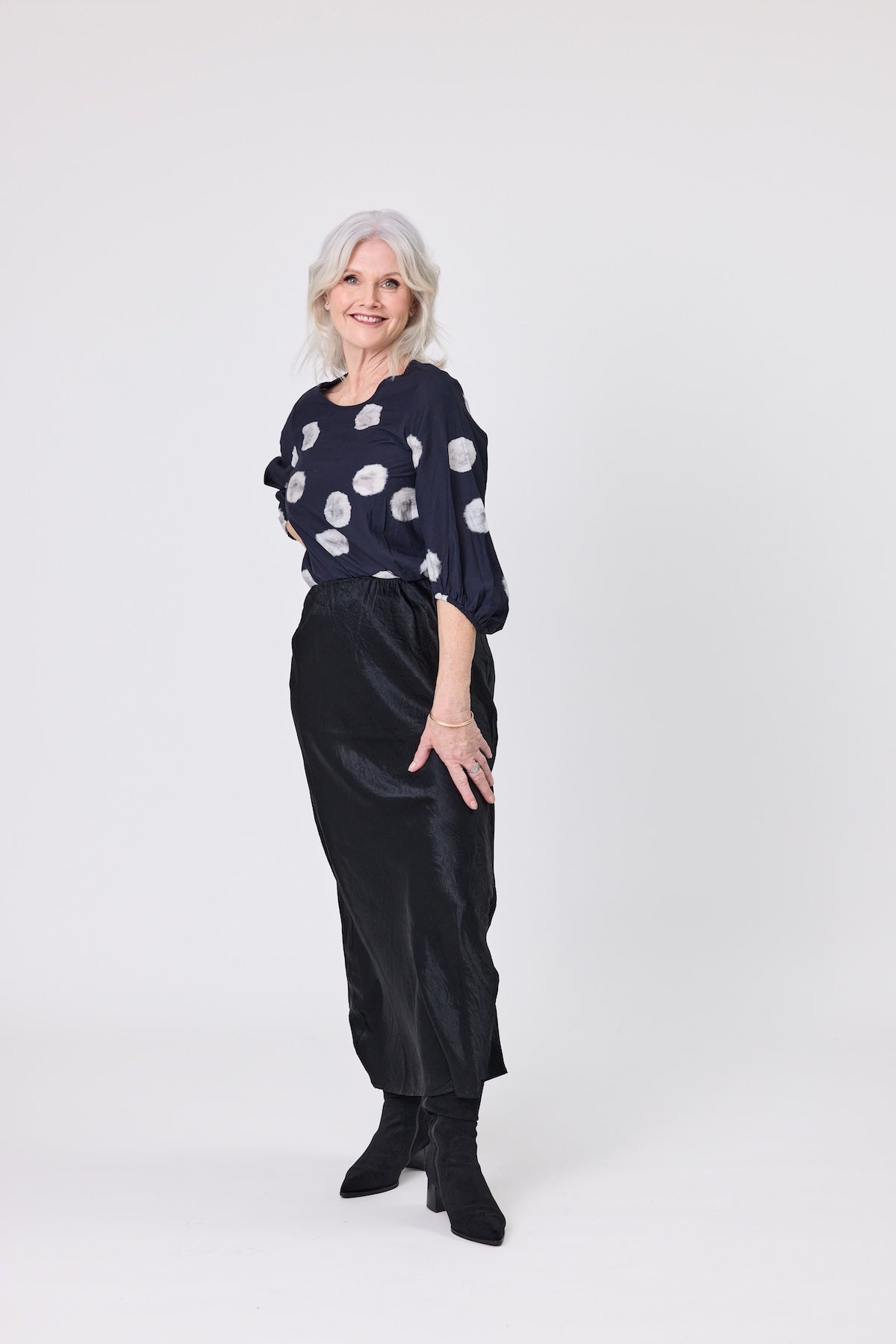 Lemon Tree Annette Top - Black Dot