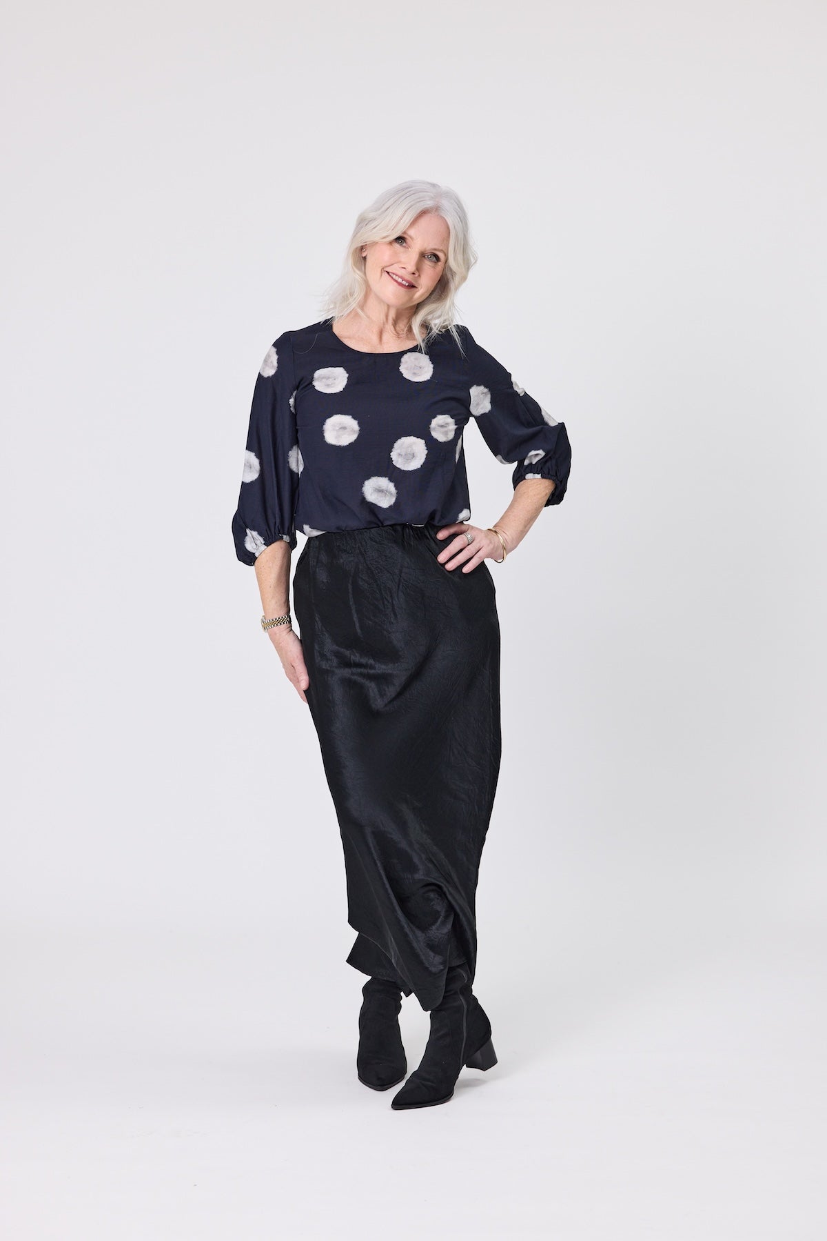 Lemon Tree Annette Top - Black Dot