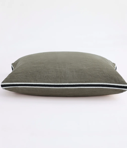 MM Linen Linea Cushion 60x40 - Olive