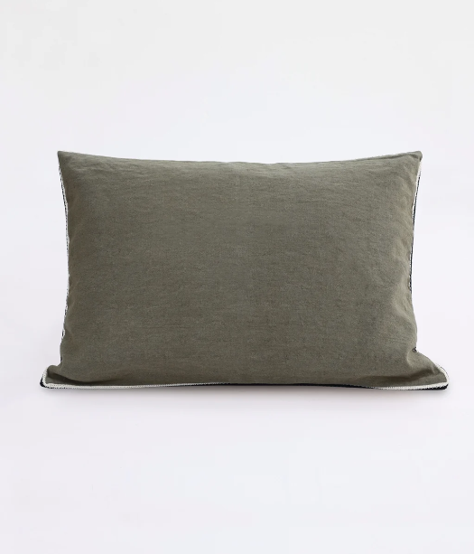 MM Linen Linea Cushion 60x40 - Olive