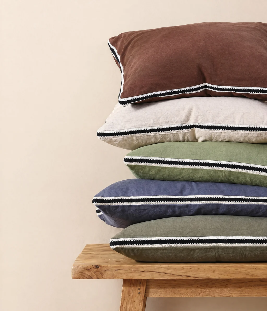 MM Linen Linea Cushion 60x40 - Natural
