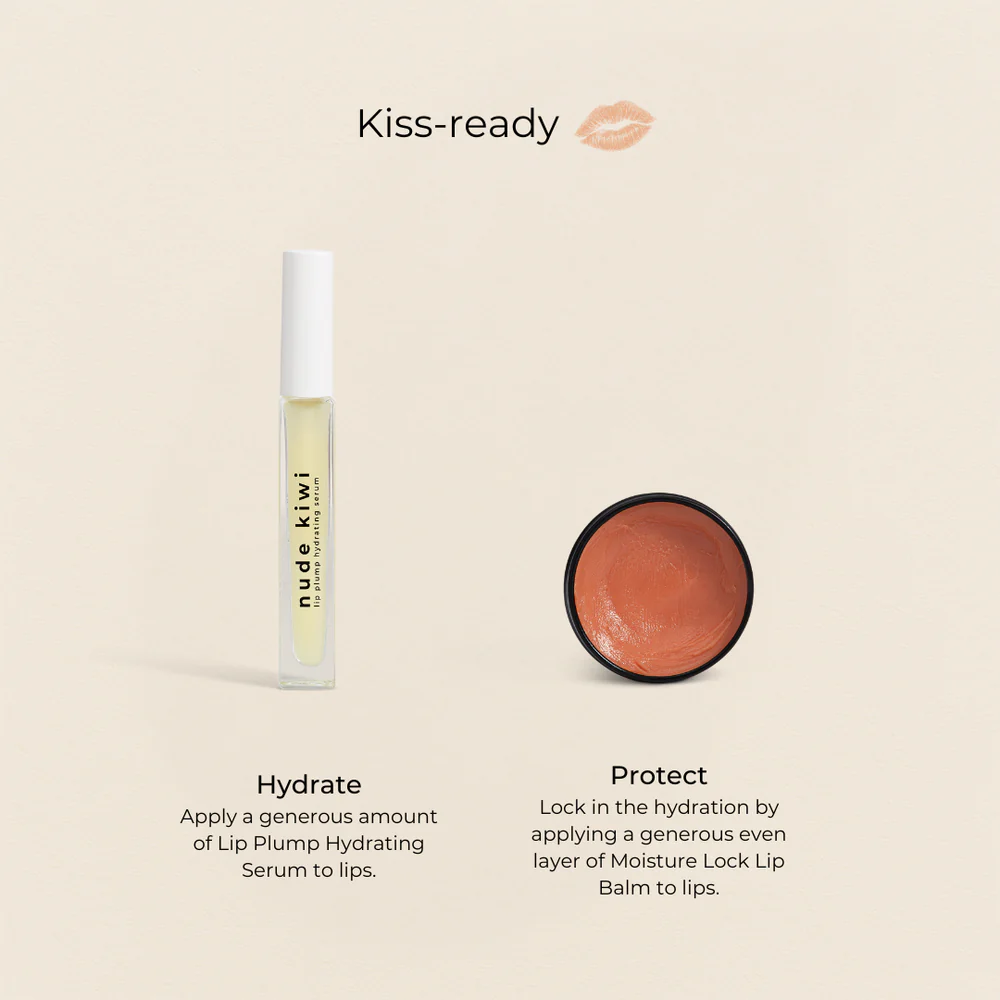 Nude Kiwi Moisture Lock Lip Balm Peach/Raspberry