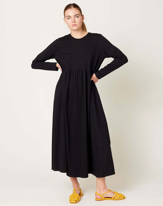 Kowtow Long Sleeve Gather Dress - Black