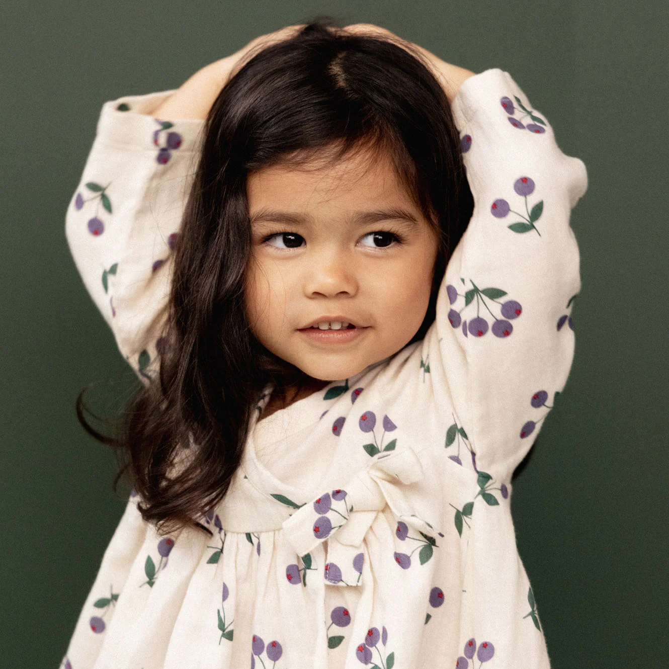 Nature Baby Mabel Dress - Winter Berry Natural Print