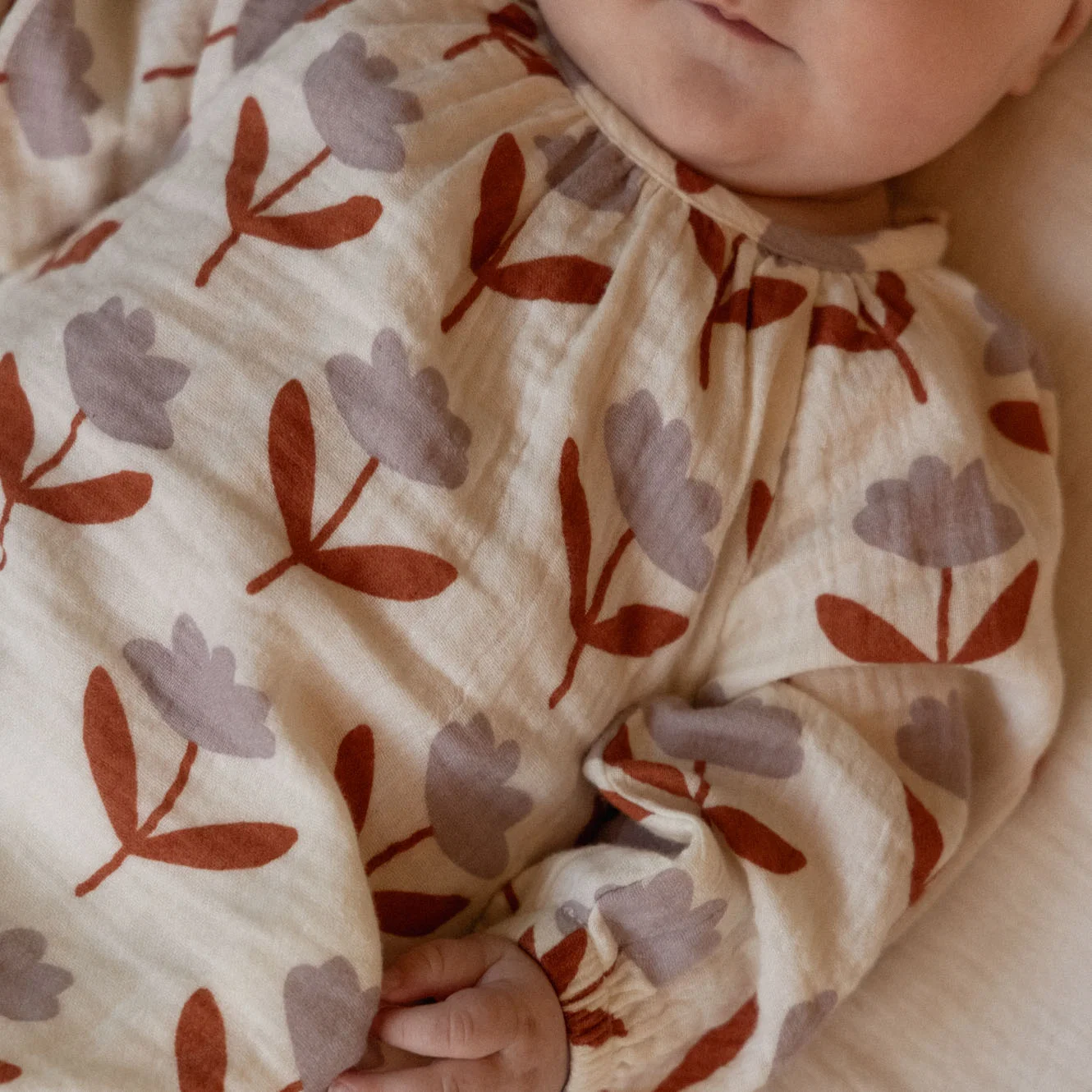 Nature Baby Meadow Bodysuit Muslin - Fleurette Print