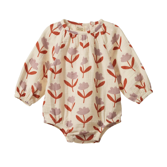Nature Baby Meadow Bodysuit Muslin - Fleurette Print