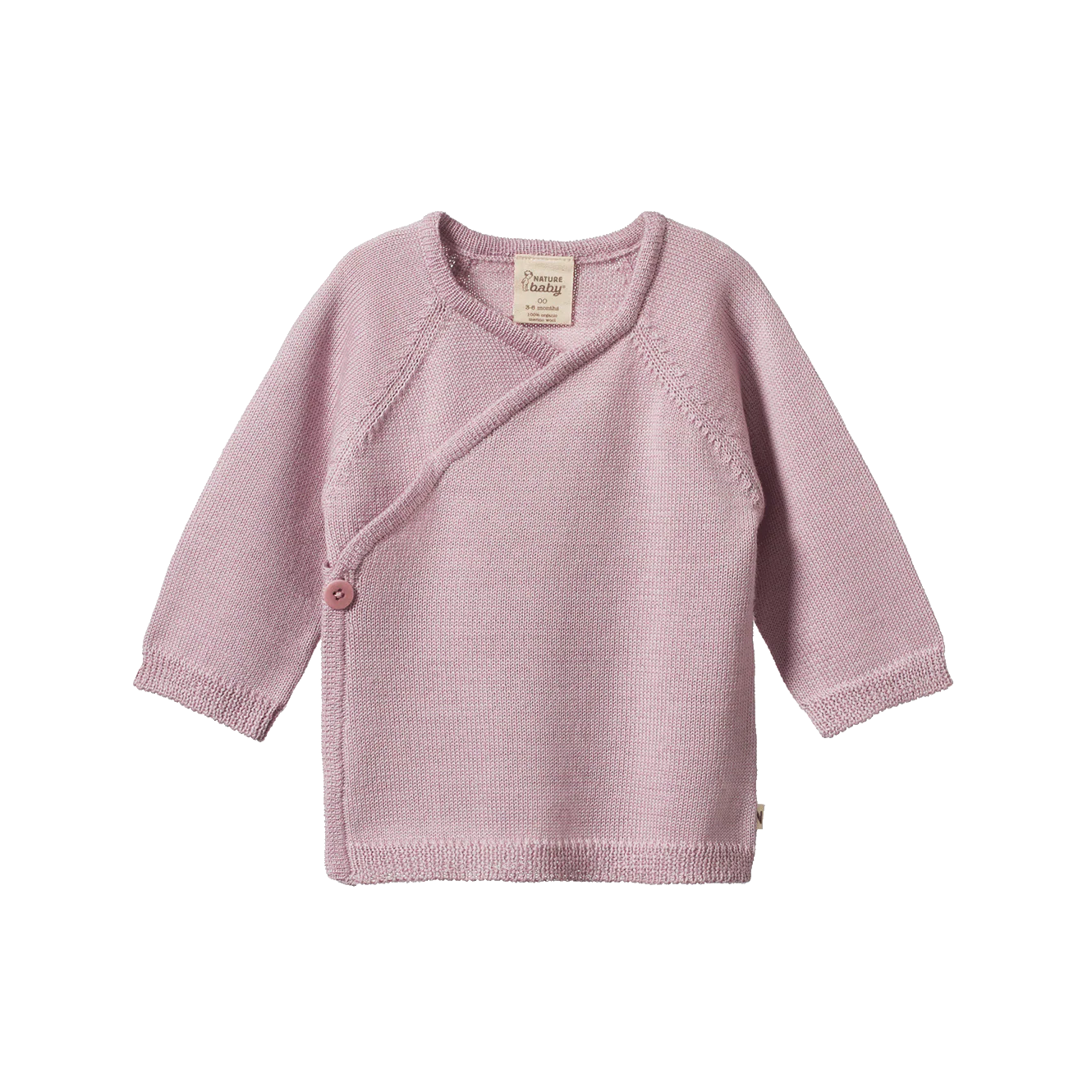 Nature Baby Merino Knit Kimono Jacket - Lilac