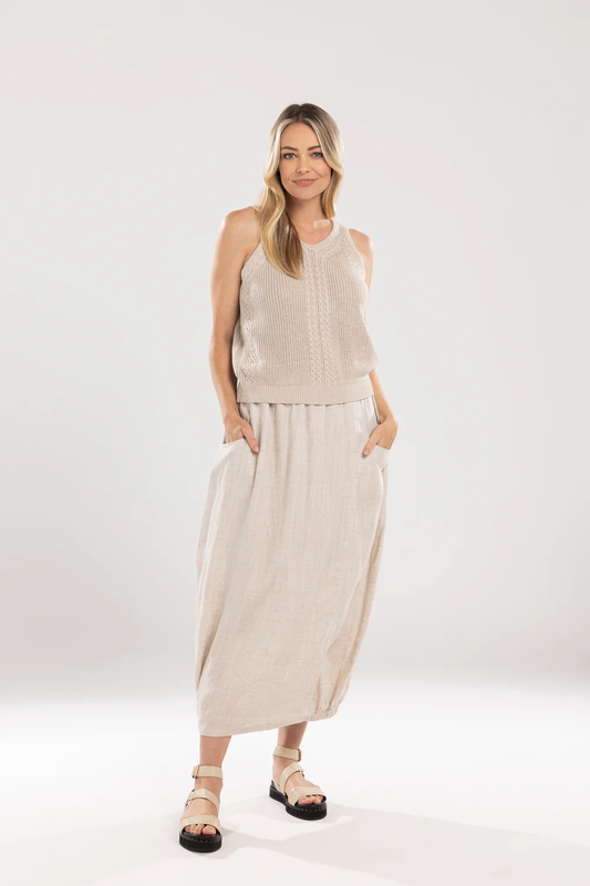 Mi Moso Ida Barrell Skirt - Natural