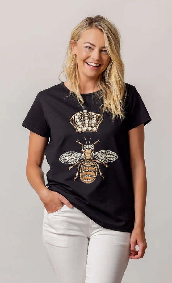 Mi Moso Queen Bee Tee - Black