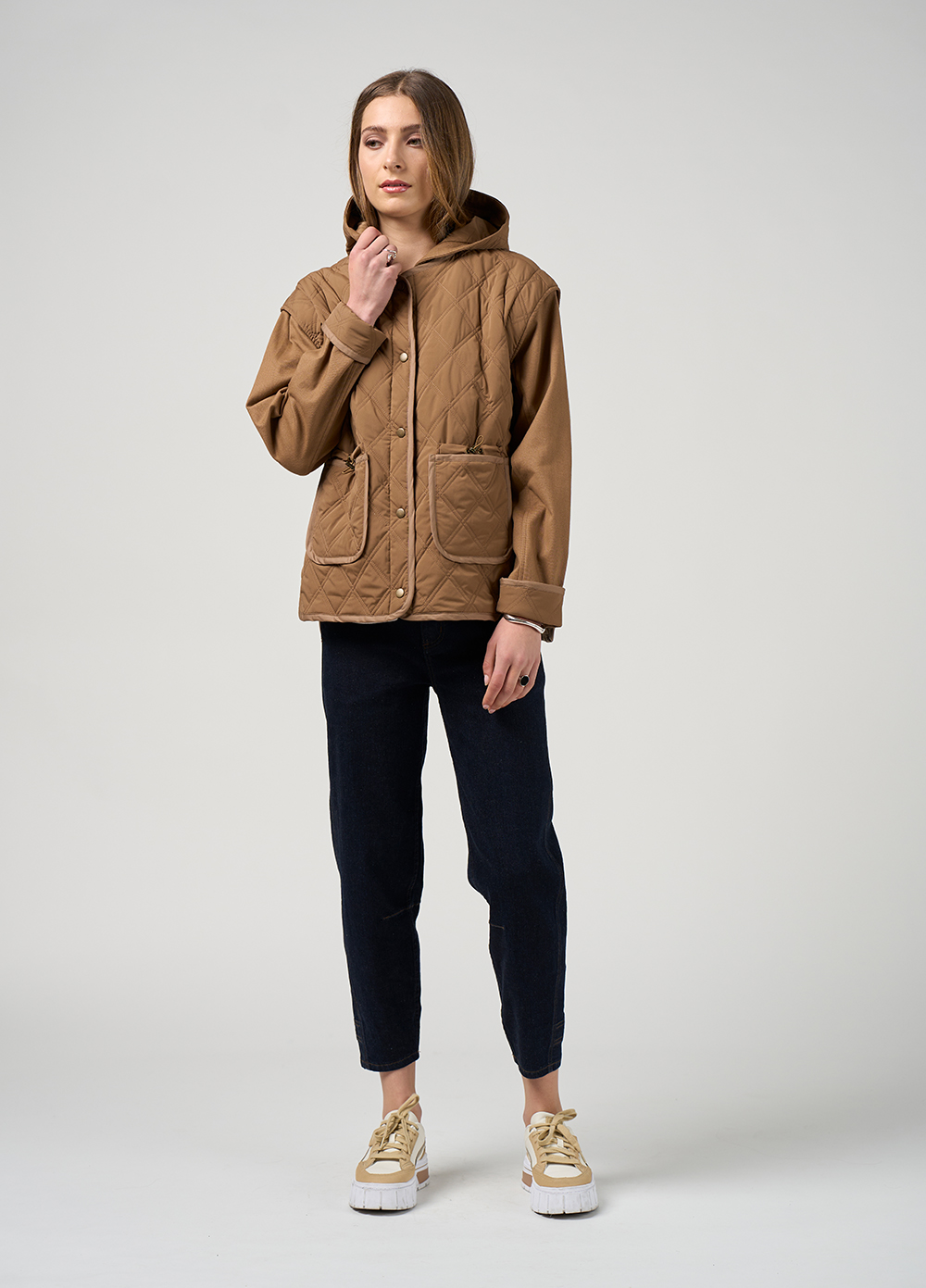 Madly Sweetly Tetris Jacket - Mocha