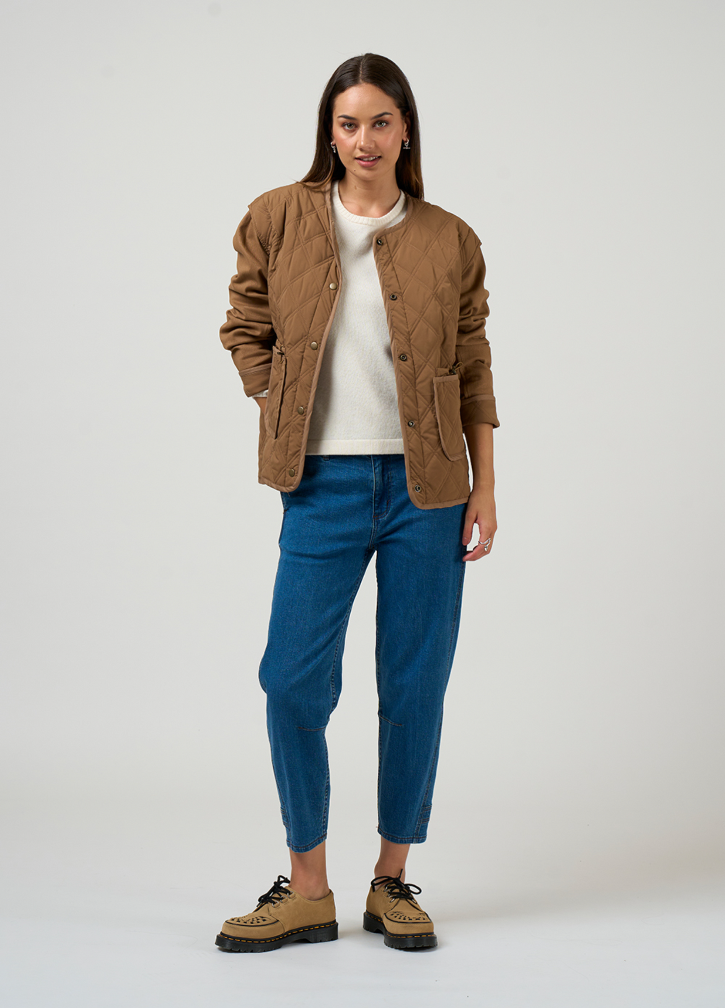 Madly Sweetly Tetris Jacket - Mocha