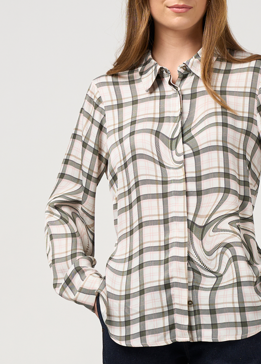 Madly Sweetly Illusion Shirt - Pumice Multi