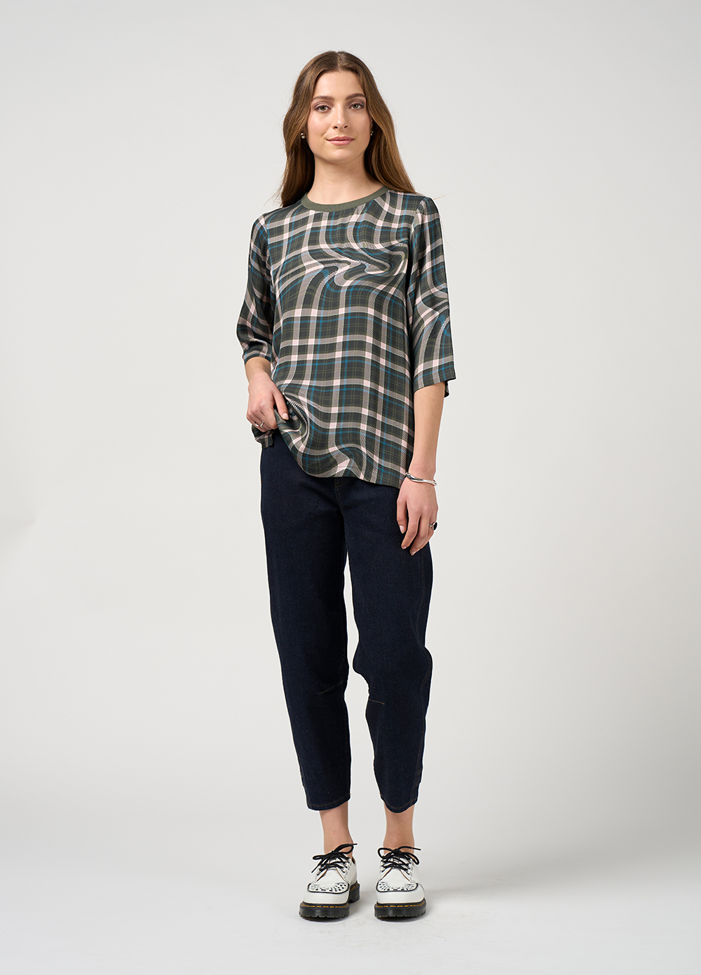 Madly Sweetly Illusion Top - Khaki Multi