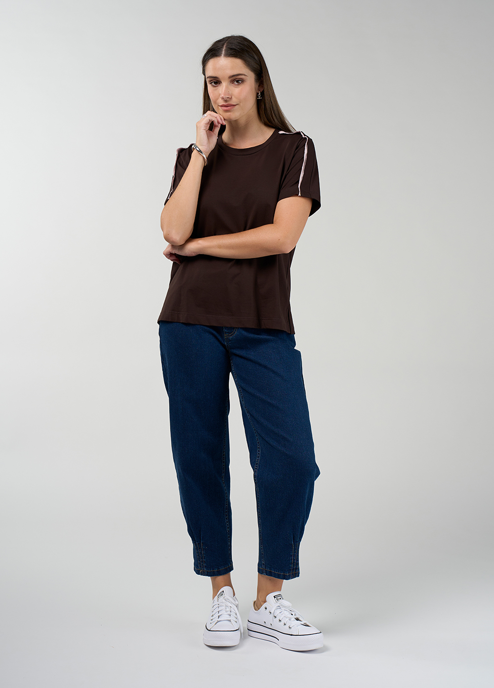 Madly Sweetly Duality Tee - Chocolate/Blush
